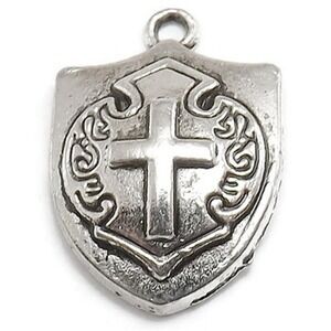 8pcs‎ Cross Shield Charms, jewelry making supplies